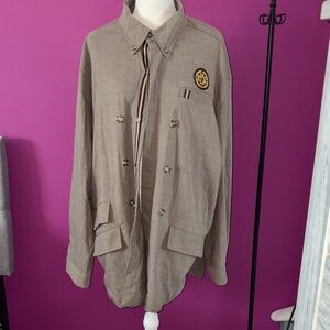 MENS Eight 732 Tan Button-Front Field Jacket with Patch